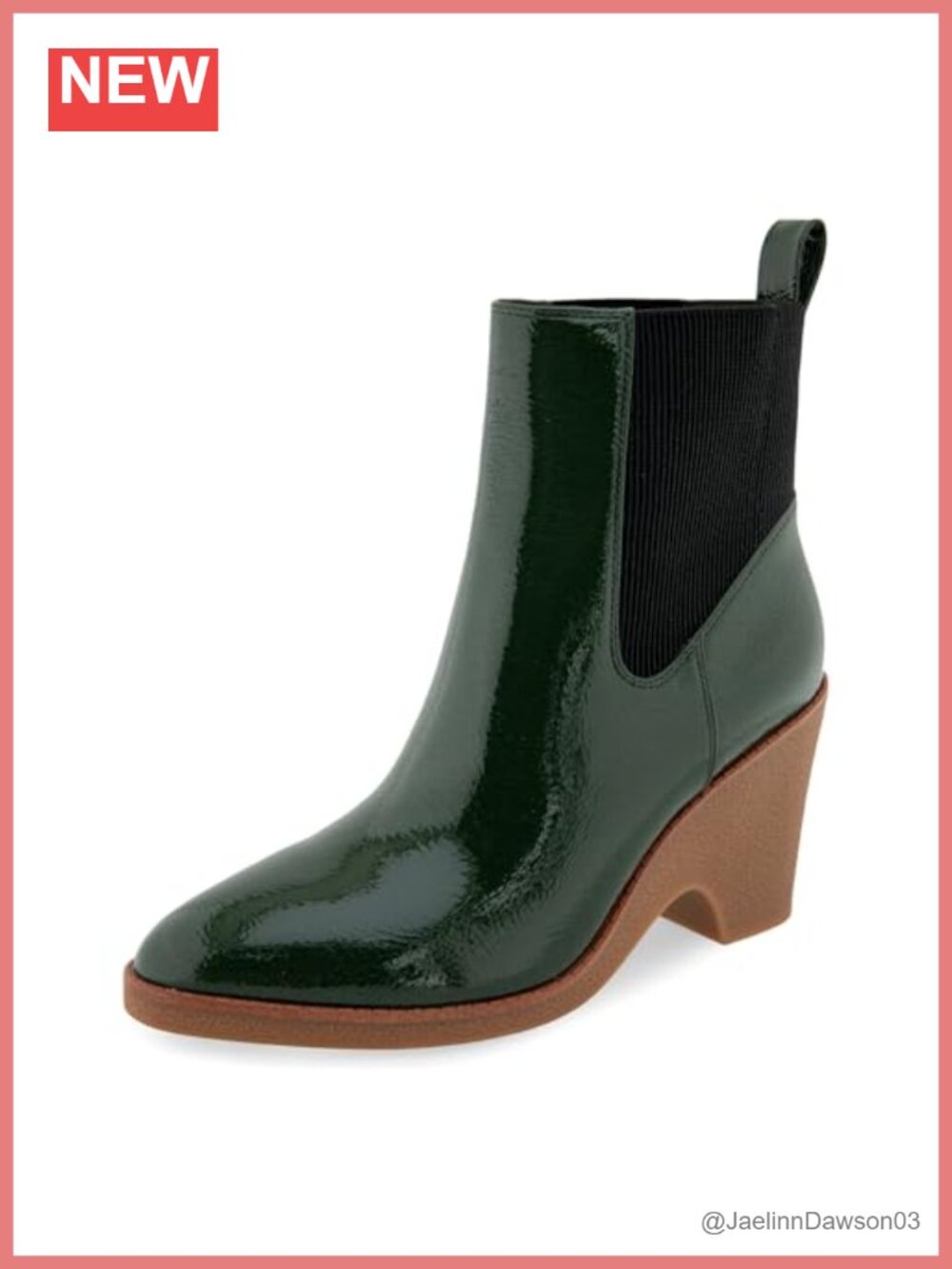 Aerosoles Mylo Faux Leather Ankle Bootie Wedge Heel Almond Toe Pull On